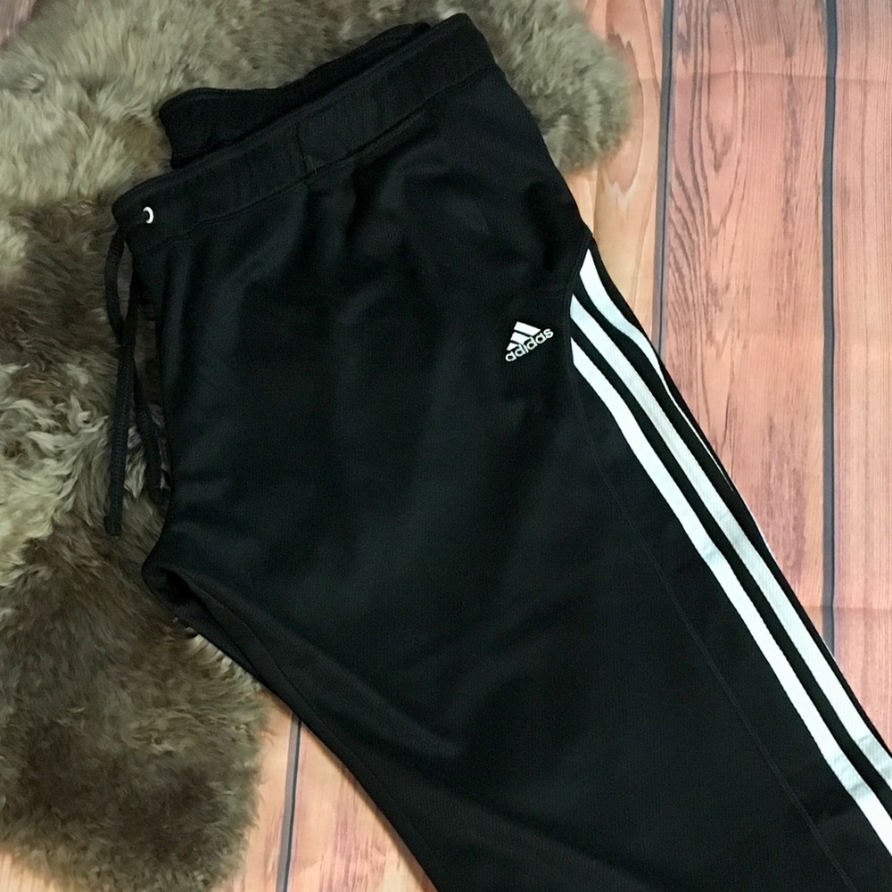XL Adidas Cropped Drawstring Track Pants Racer - Picture 3 of 8